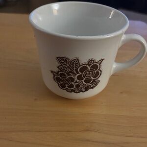 Floral Design White Mug